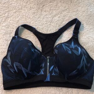 Maidenform Black and Blue Patterned Sports Bra